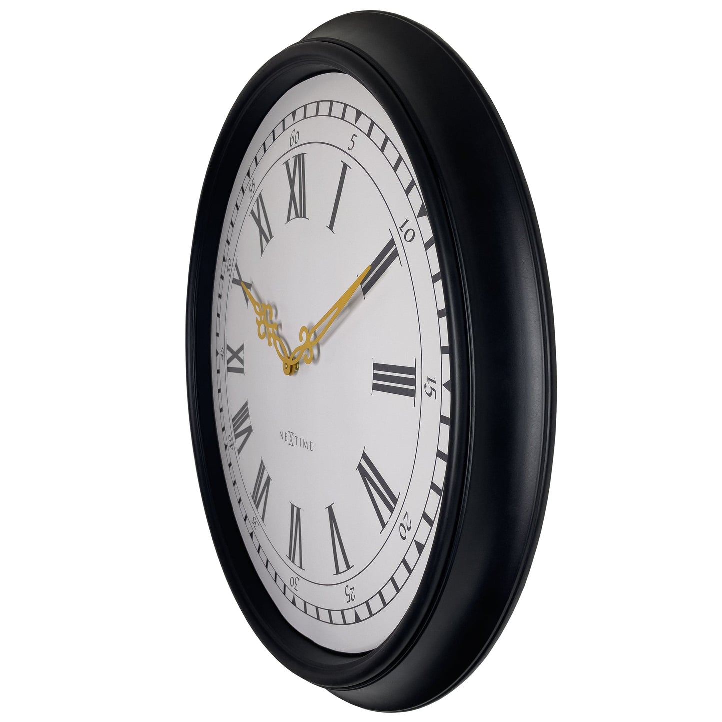 Wall clock 76cm-Black/Grey-Plastic-NeXtime 'Chopin Large' Wall Clock NeXtime Clocks