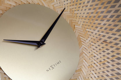 Wall clock 60cm-Silent-Brown/Black-Bamboo-NeXtime 'Vortex' Wall Clock NeXtime Clocks