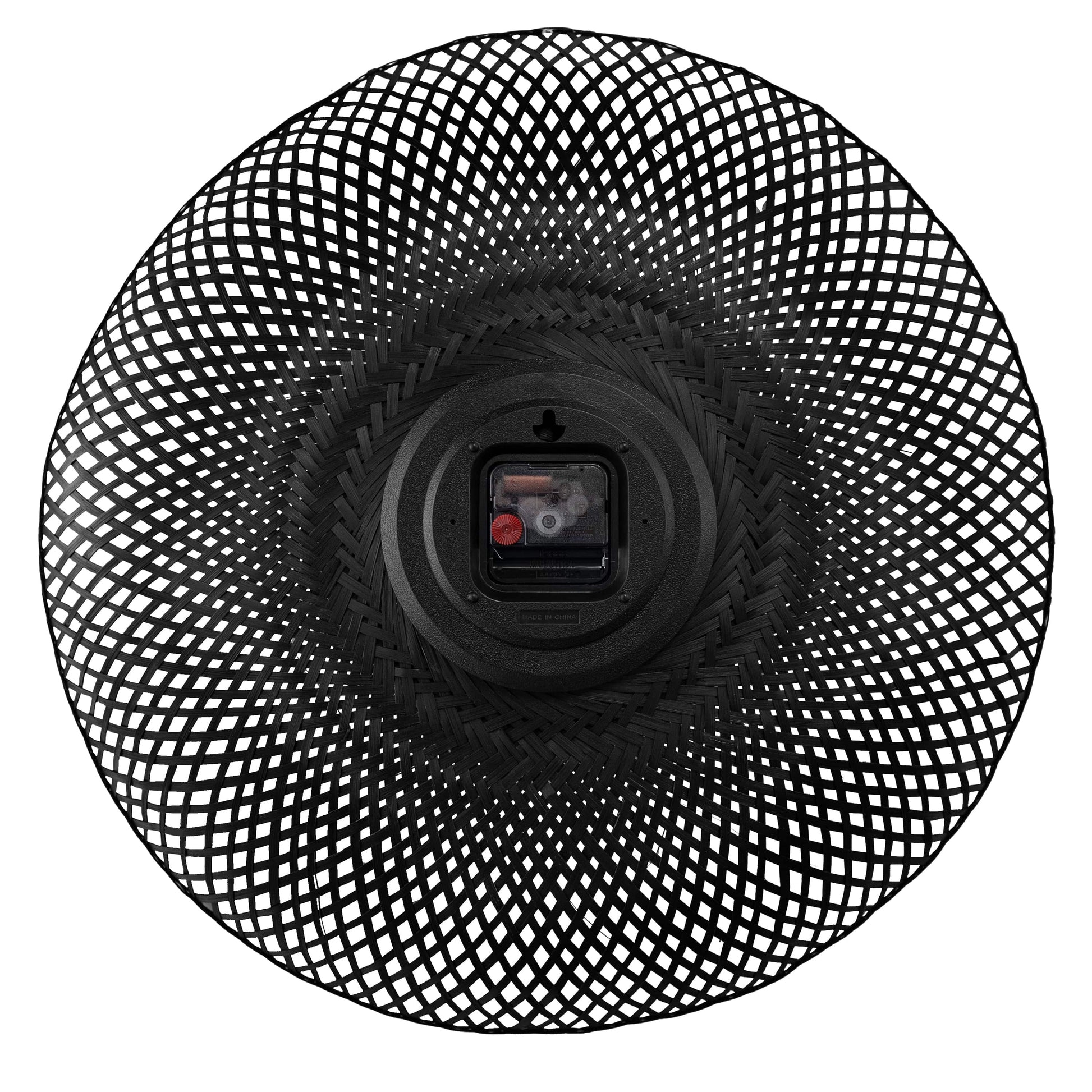 Wall clock 60cm-Silent-Brown/Black-Bamboo-NeXtime 'Vortex' Wall Clock NeXtime Clocks