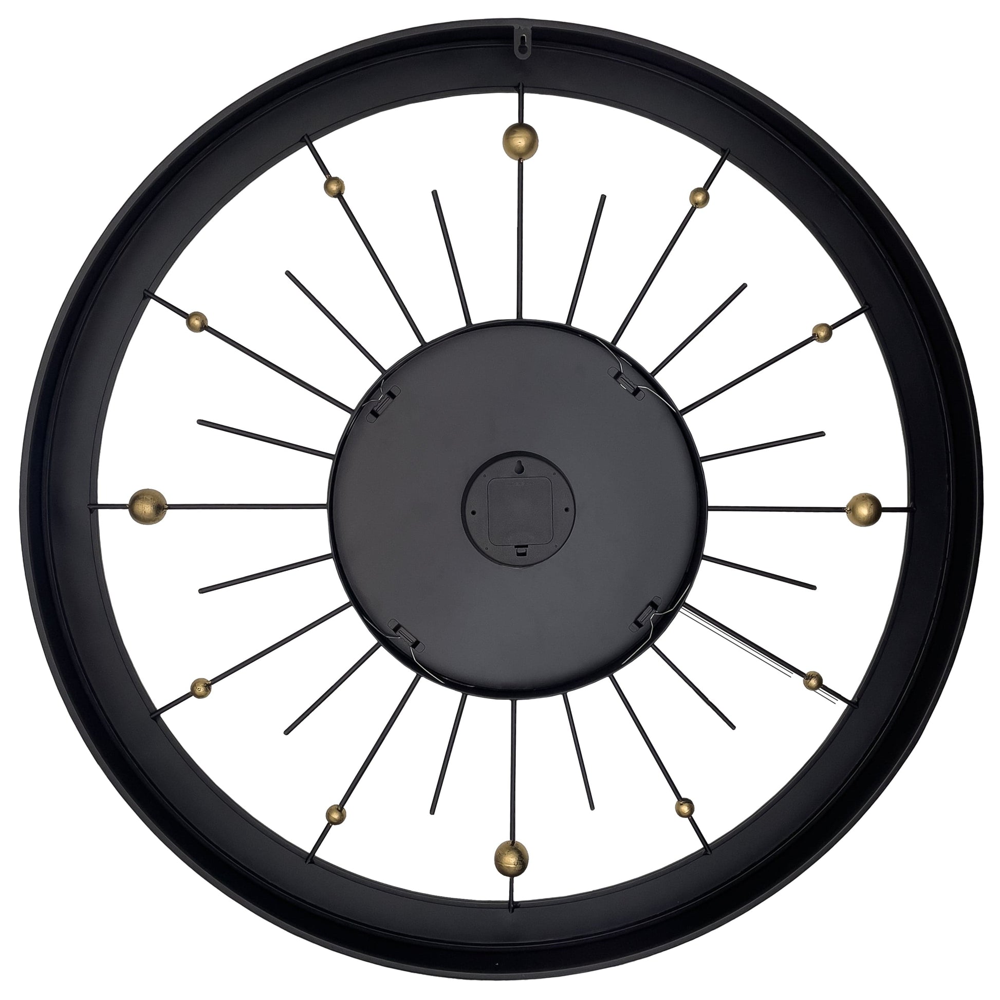 Wall clock 90cm-Silent-Black-Metal-NeXtime 'Orbit Large' Wall Clock NeXtime Clocks