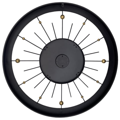 Wall clock 90cm-Silent-Black-Metal-NeXtime 'Orbit Large' Wall Clock NeXtime Clocks