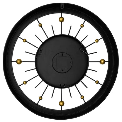 Wall clock 60cm-Silent-Black-Metal-NeXtime 'Orbit' Wall Clock NeXtime Clocks