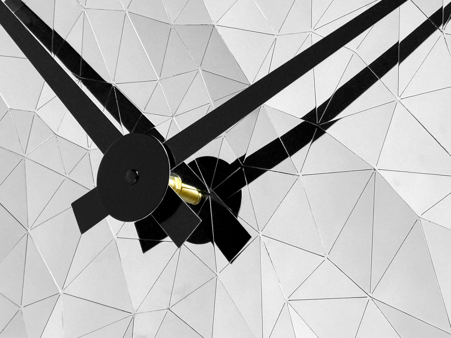 Wall clock 80cm-Silent-Chrome-Stainless Steel-NeXtime 'Fragments' Wall Clock NeXtime Clocks