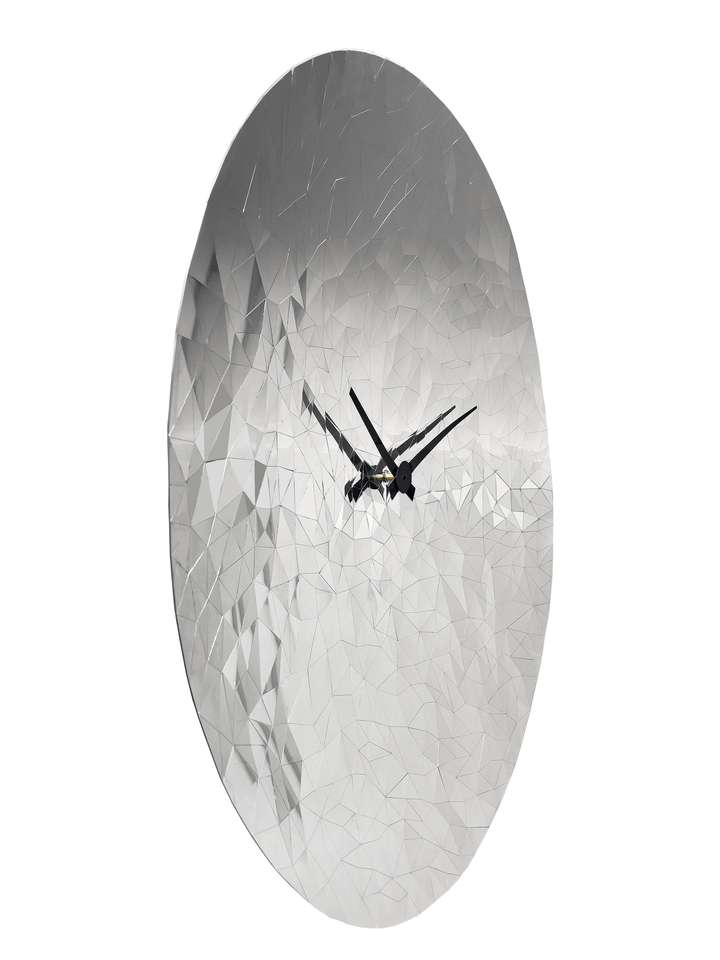 Wall clock 80cm-Silent-Chrome-Stainless Steel-NeXtime 'Fragments' Wall Clock NeXtime Clocks