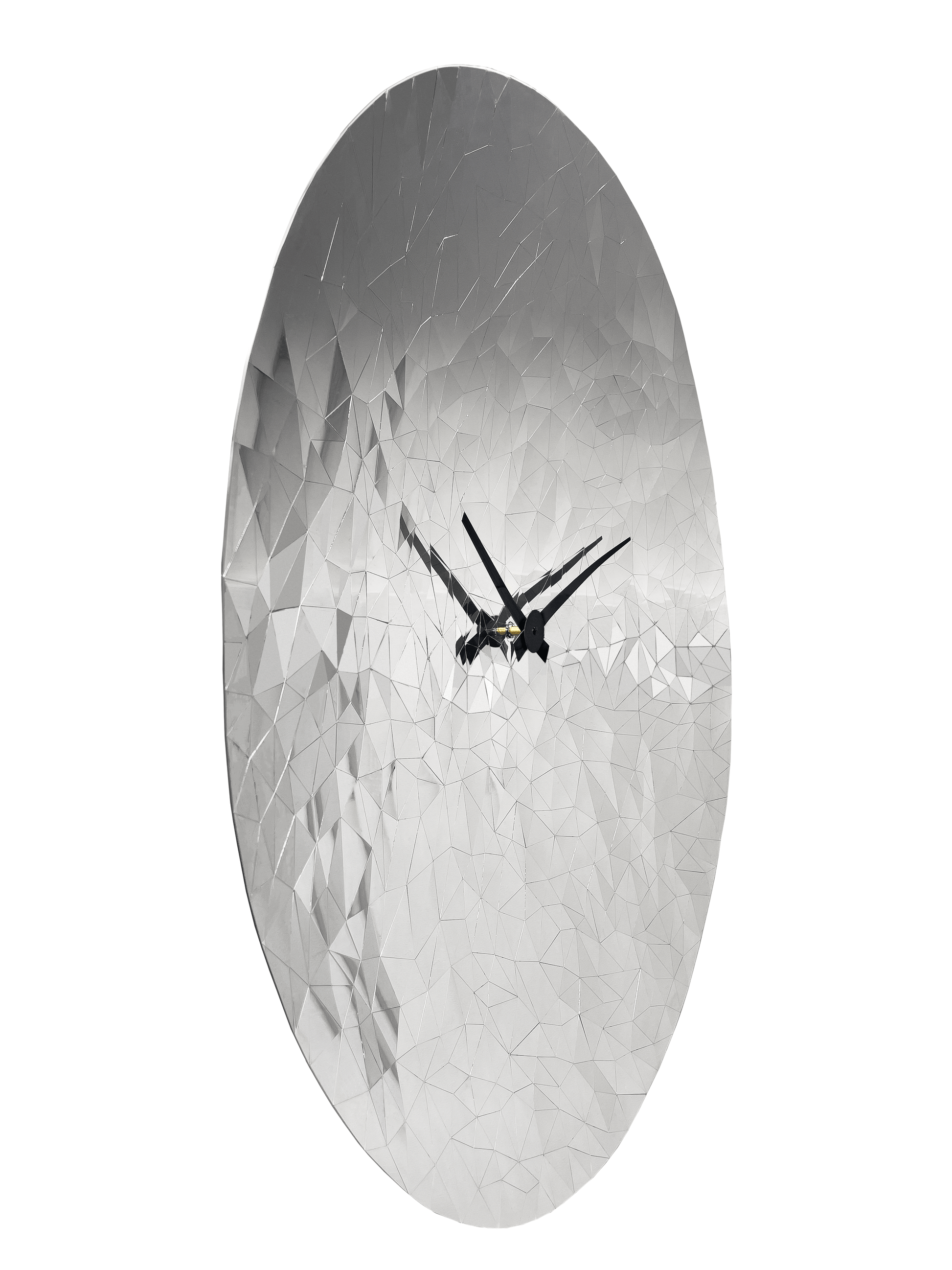 Wall clock 80cm-Silent-Chrome-Stainless Steel-NeXtime 'Fragments' Wall Clock NeXtime Clocks