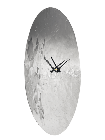 Wall clock 80cm-Silent-Chrome-Stainless Steel-NeXtime 'Fragments' Wall Clock NeXtime Clocks