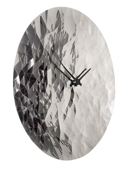 Wall clock 80cm-Silent-Chrome-Stainless Steel-NeXtime 'Fragments' Wall Clock NeXtime Clocks