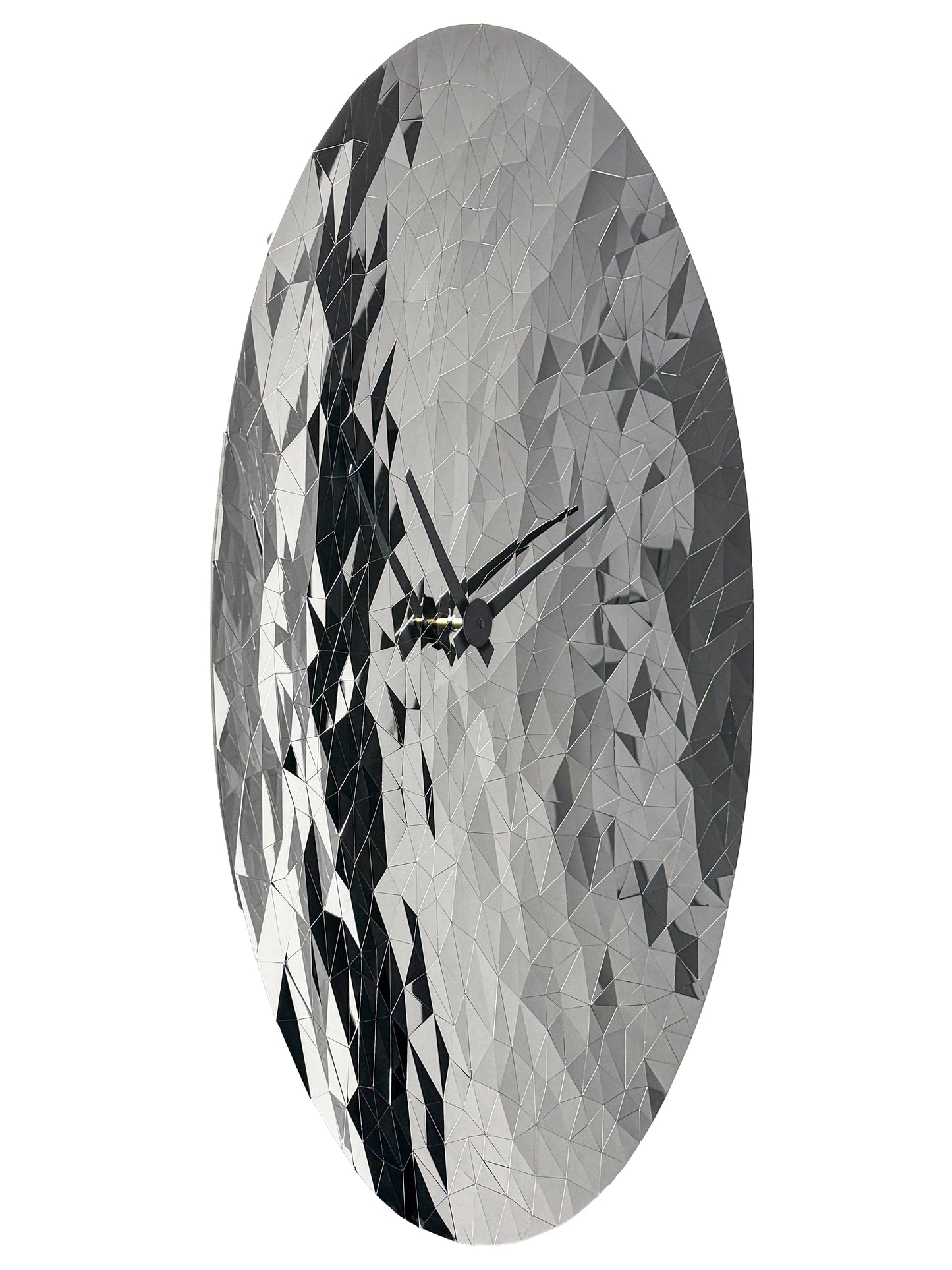 Wall clock 80cm-Silent-Chrome-Stainless Steel-NeXtime 'Fragments' Wall Clock NeXtime Clocks