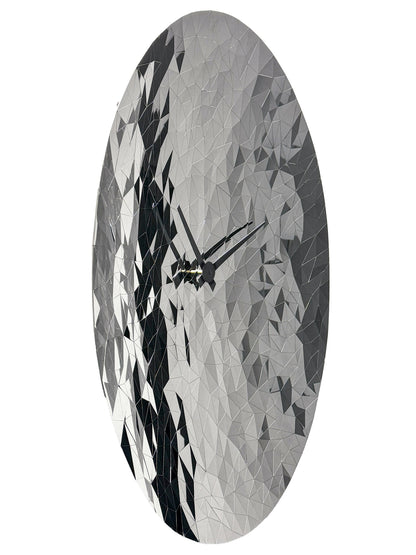 Wall clock 80cm-Silent-Chrome-Stainless Steel-NeXtime 'Fragments' Wall Clock NeXtime Clocks