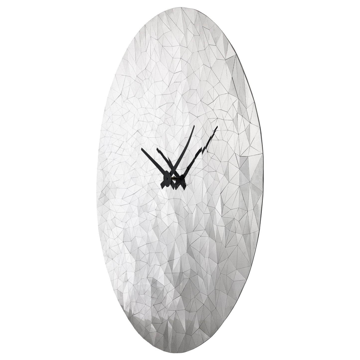 Wall clock 80cm-Silent-Chrome-Stainless Steel-NeXtime 'Fragments' Wall Clock NeXtime Clocks