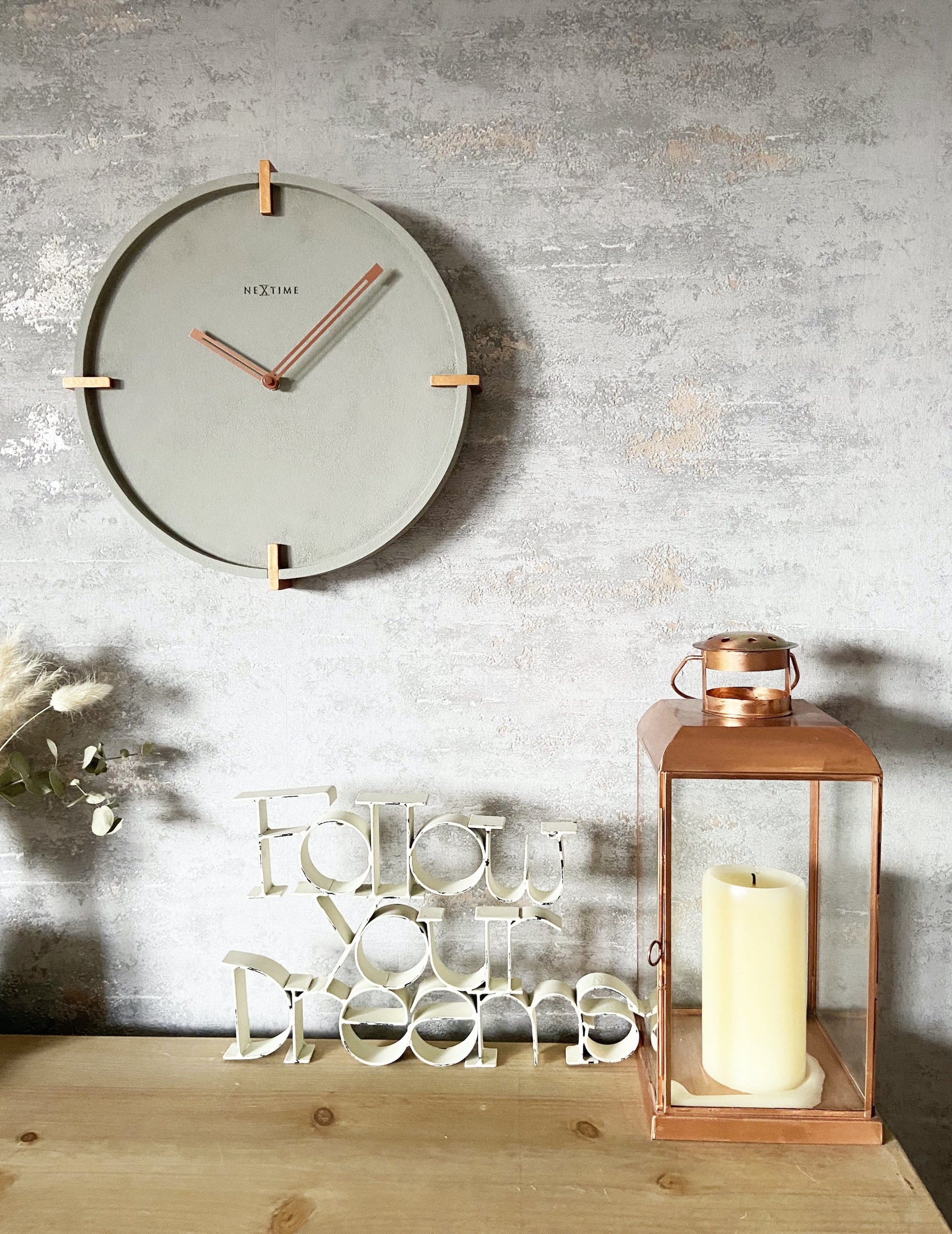 Wall clock - 32 cm - Concrete - 'Mohawk Wall' Wall clock NeXtime Clocks