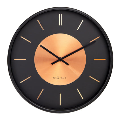 Wall Clock 25cm-Silent-Metal-NeXtime 'Retro II' Copper Copper Wall clock NeXtime Clocks