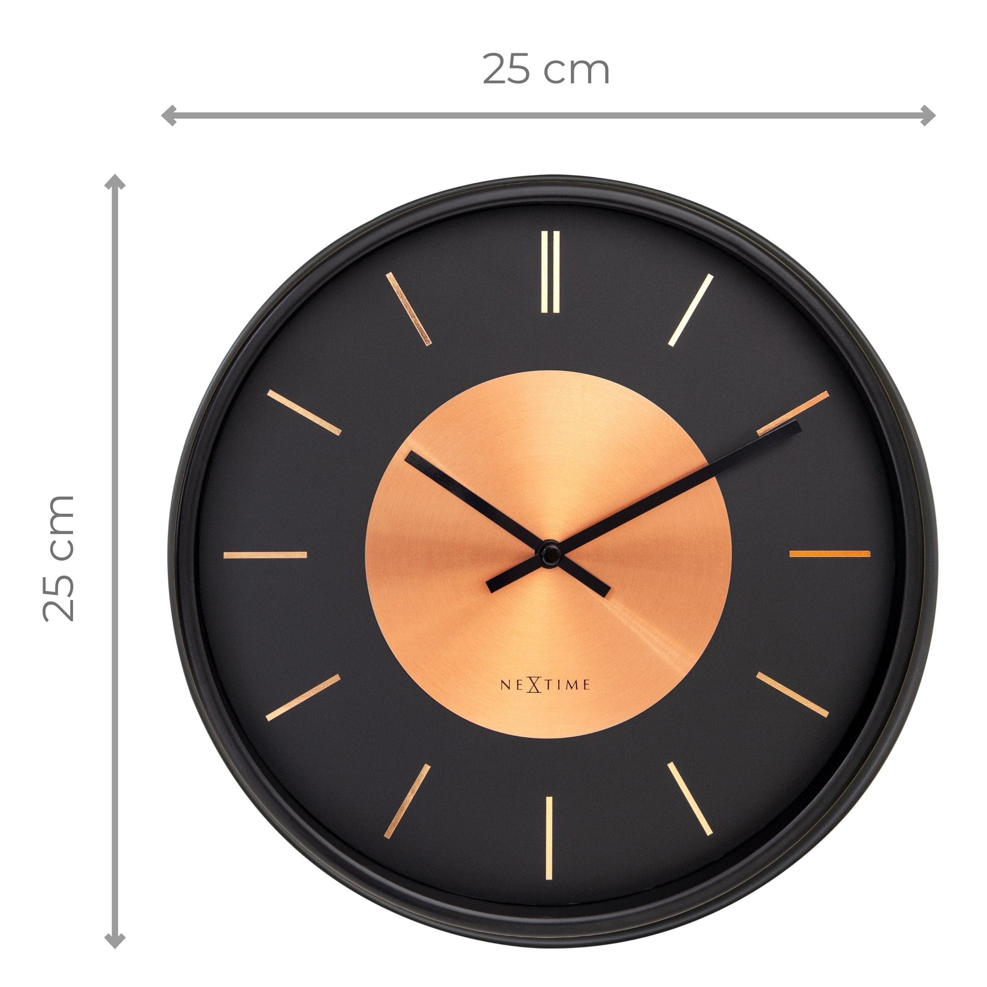 Wall Clock 25cm-Silent-Metal-NeXtime 'Retro II' Wall clock NeXtime Clocks