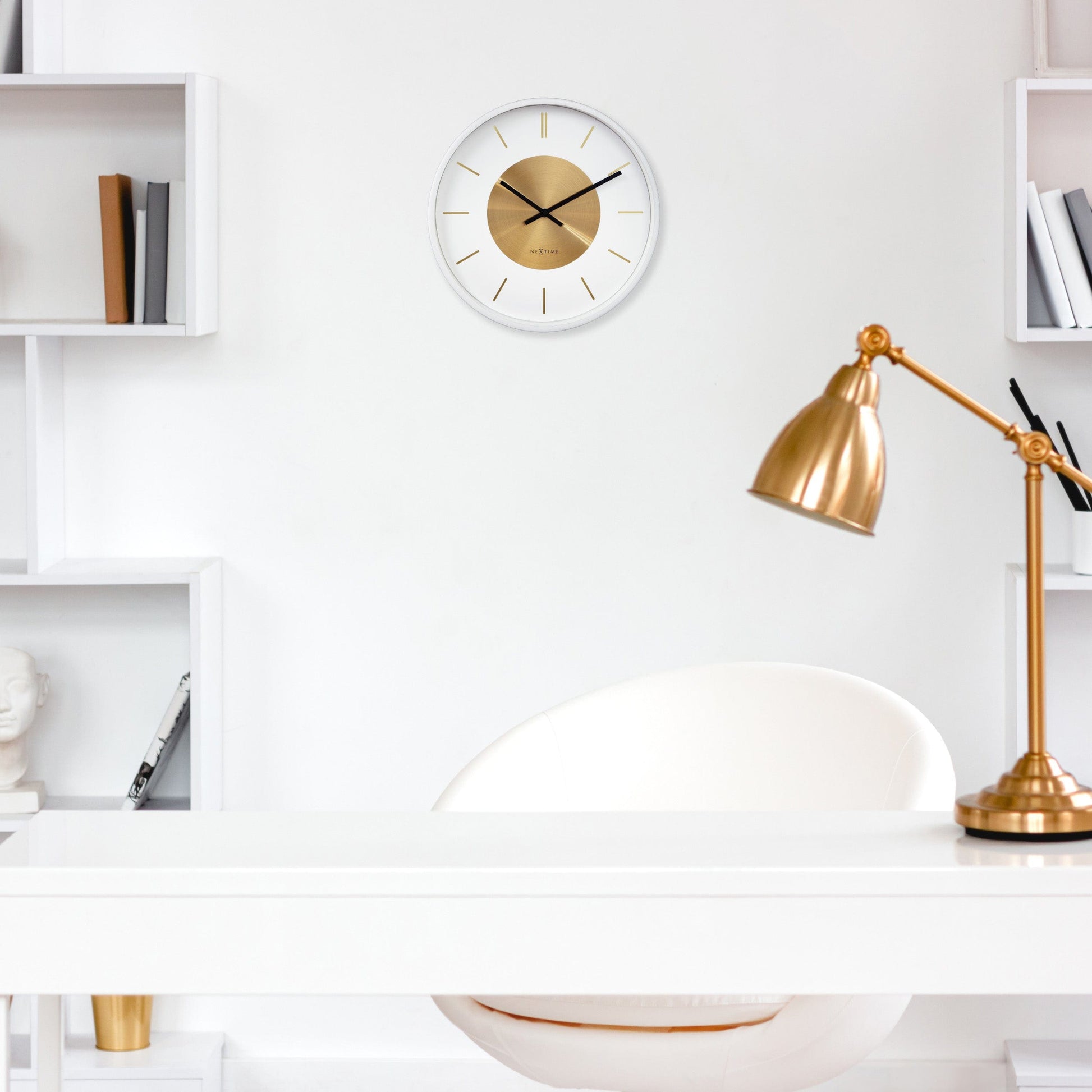 Wall Clock 25cm-Silent-Metal-NeXtime 'Retro II' Wall clock NeXtime Clocks