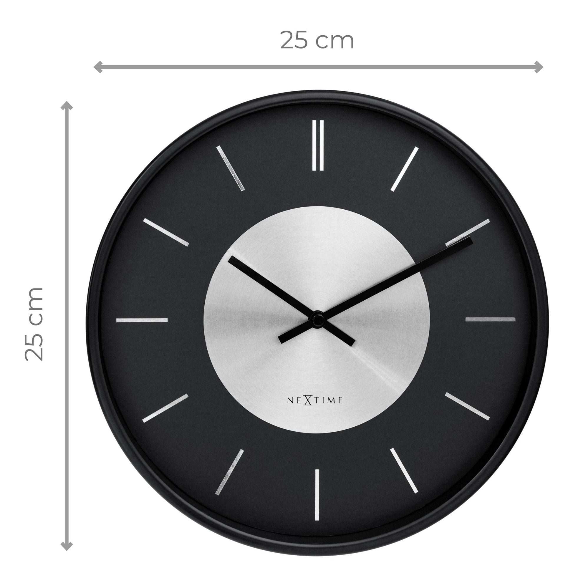 Wall Clock 25cm-Silent-Metal-NeXtime 'Retro II' Wall clock NeXtime Clocks