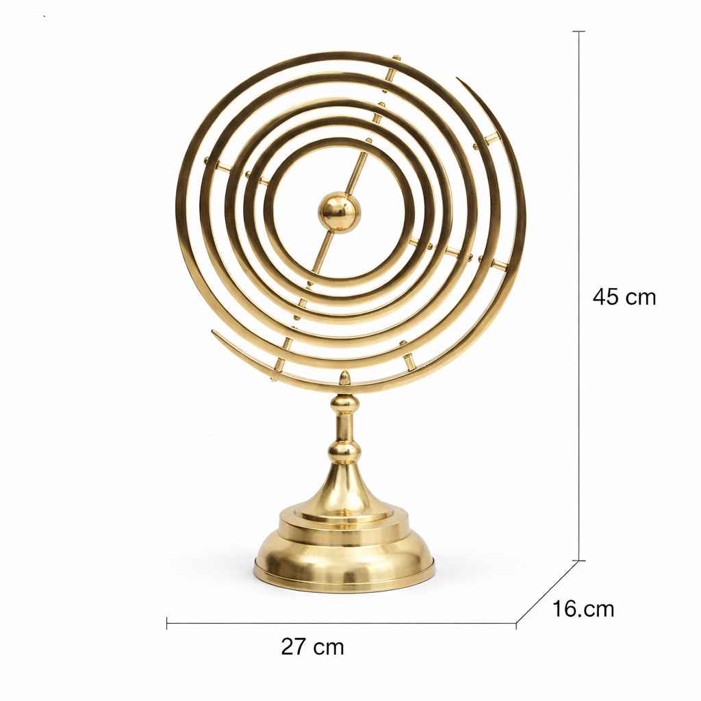 Klassieke armillairsfeerdecoratie met gepolijste gouden afwerking