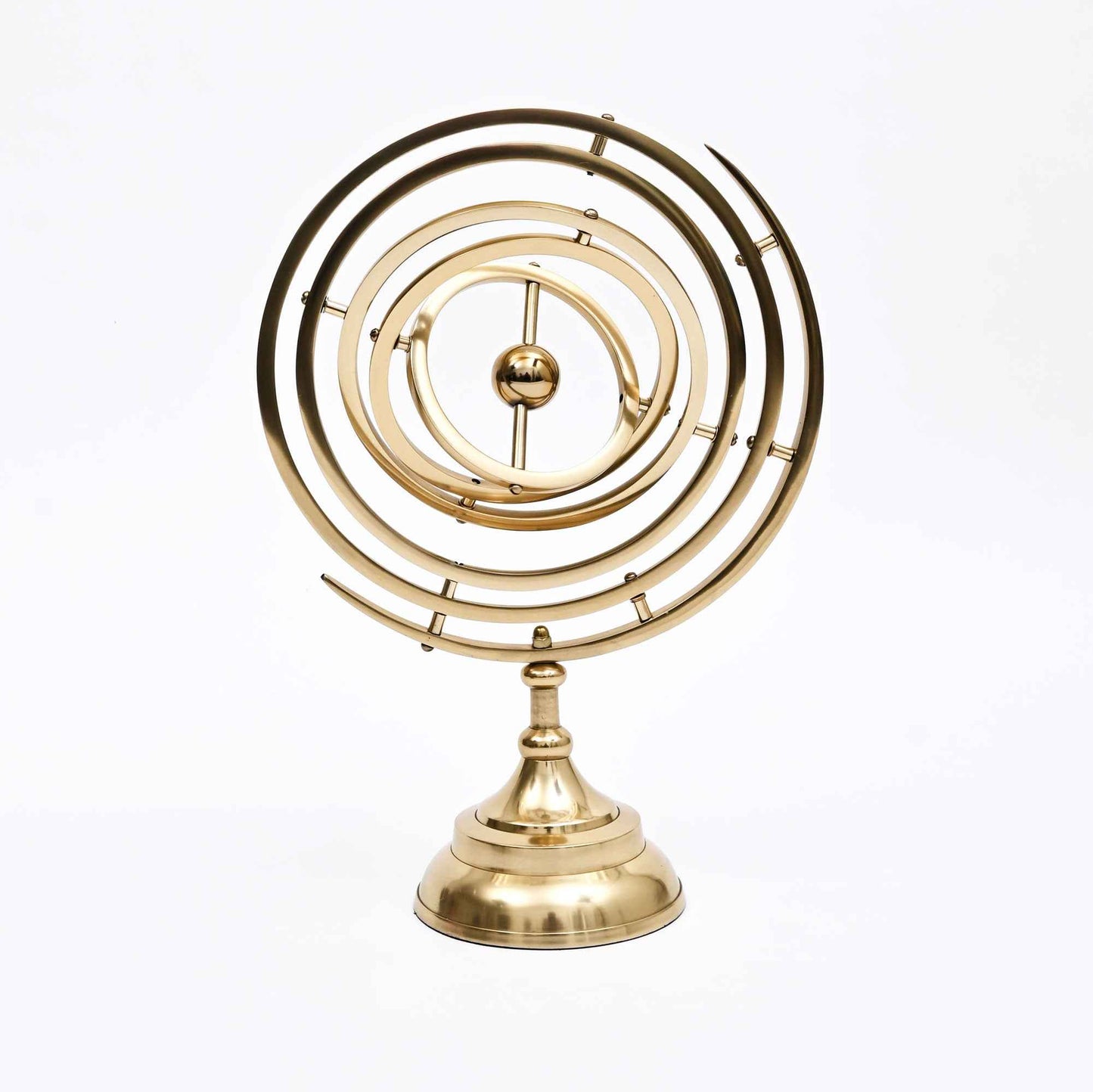 Klassieke armillairsfeerdecoratie met gepolijste gouden afwerking
