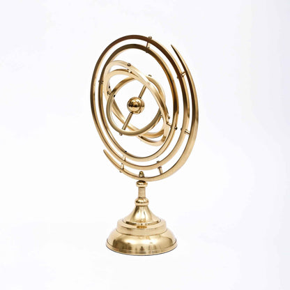 Klassieke armillairsfeerdecoratie met gepolijste gouden afwerking