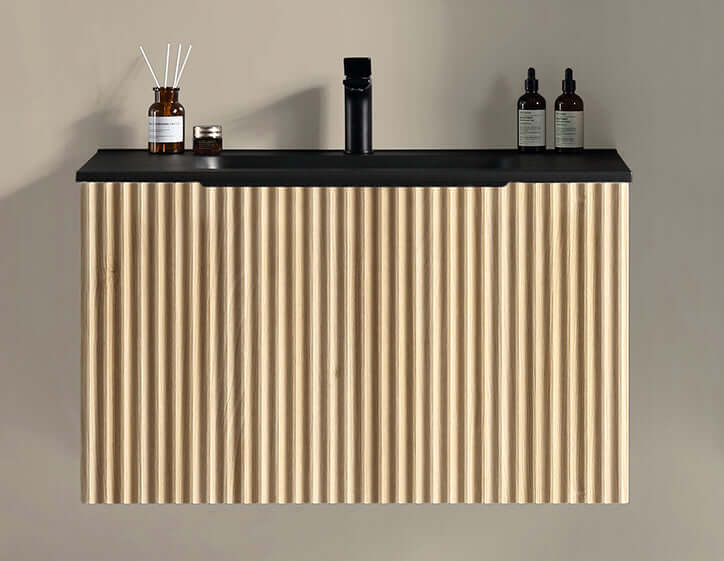 Ribella Onderkast Wiesbaden met 1 Lade 100x45 cm Natuurlijk Eiken Badkamermeubels Sanitairluxe