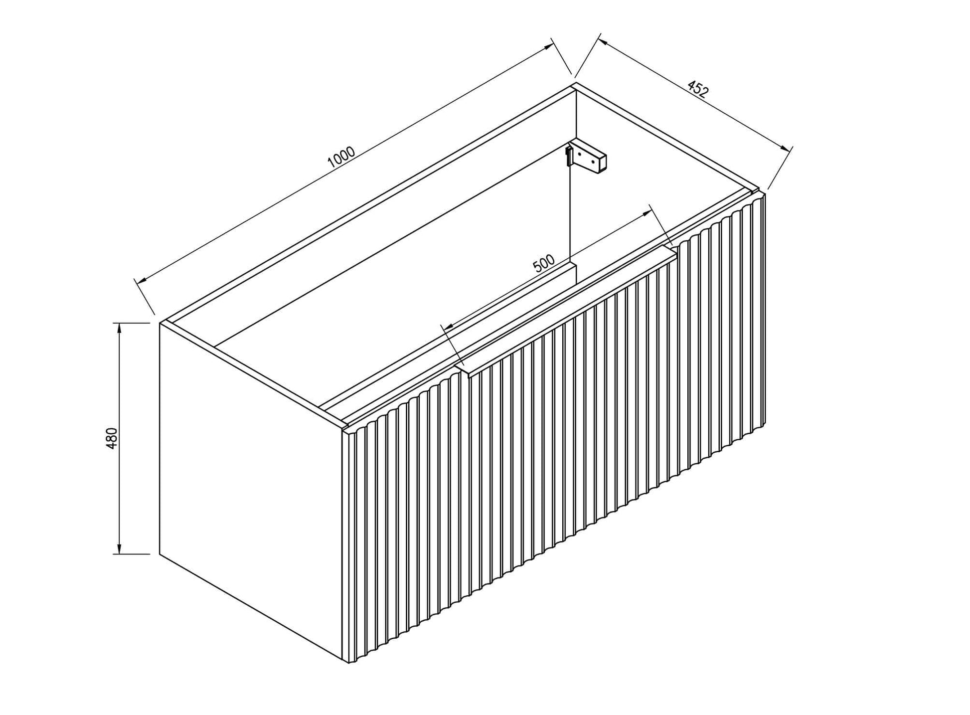 Ribella Onderkast Wiesbaden met 1 Lade 100x45 cm Natuurlijk Eiken Badkamermeubels Sanitairluxe