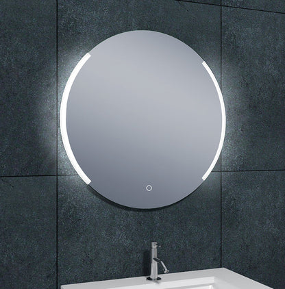 Ronde LED Spiegel Wiesbaden met Dimbare Verlichting en Condensvrije Zone – 80 cm Badkamerspiegel Sanitairluxe
