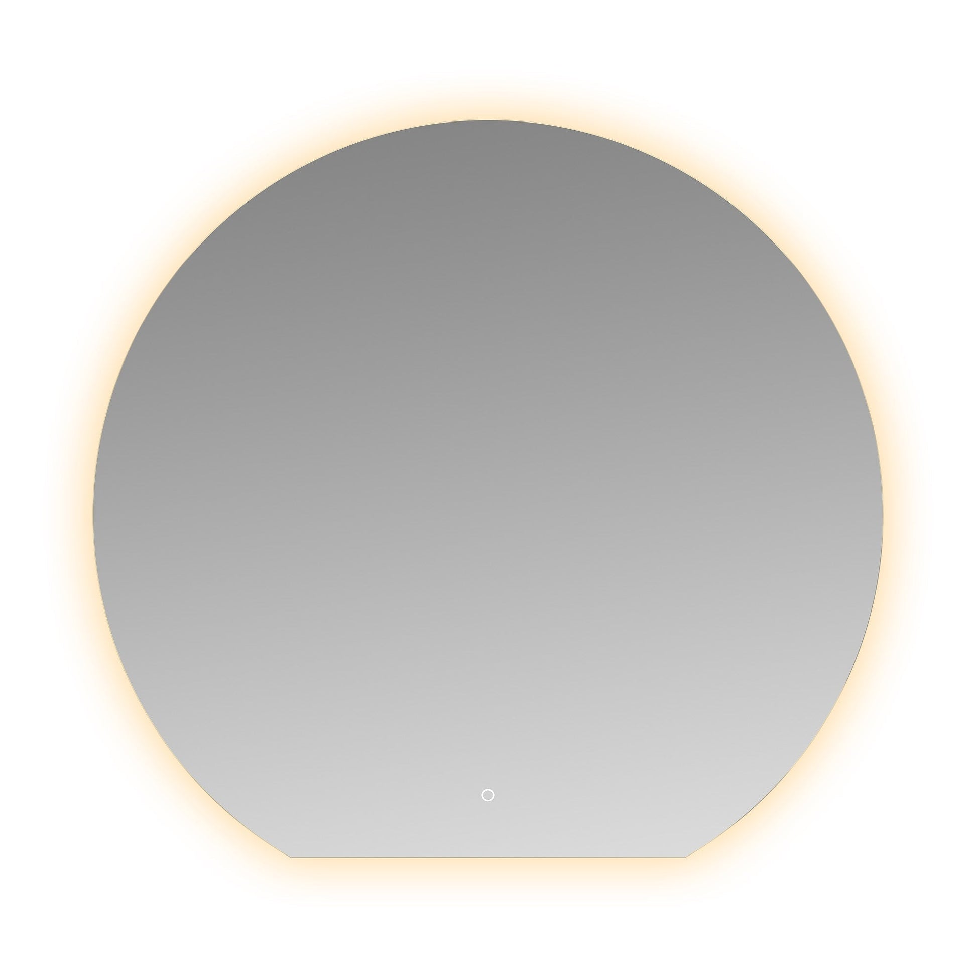 Tramonto Ronde Badkamerspiegel Wiesbaden met LED Dimbaar en Spiegelverwarming 120 X 112 X 0,3 Cm Badkamerspiegel Sanitairluxe