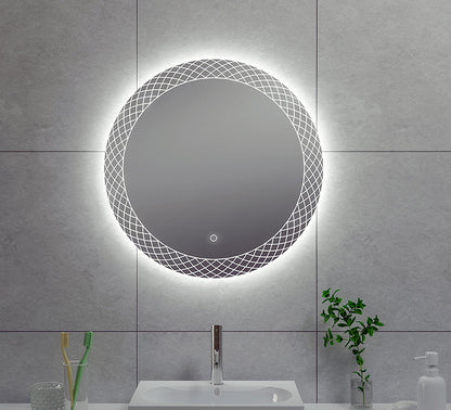 Deco Ronde Badkamerspiegel Wiesbaden met LED Verlichting 60 Cm Badkamerspiegel Sanitairluxe