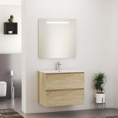 SEPHIA compleet badmeubel 80cm nature Badkamermeubelen -> Complete badkamermeubelsets Sanitairluxe