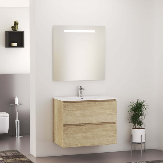 SEPHIA compleet badmeubel 80cm nature Badkamermeubelen -> Complete badkamermeubelsets Sanitairluxe