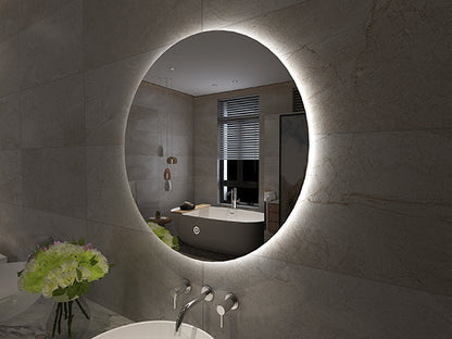 Giro Ronde Spiegel Wiesbaden met LED Verlichting in 100 Cm Badkamerspiegel Sanitairluxe