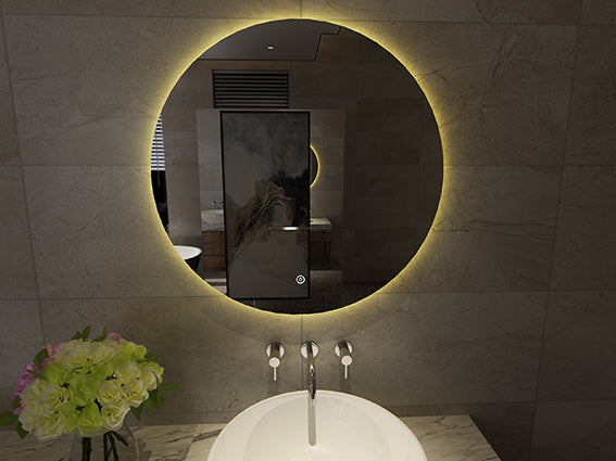 Giro Ronde Spiegel Wiesbaden met LED Verlichting in 100 Cm Badkamerspiegel Sanitairluxe