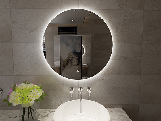 Giro Ronde Spiegel Wiesbaden met LED Verlichting in 100 Cm Badkamerspiegel Sanitairluxe