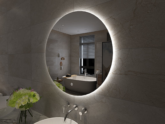 Giro Ronde Spiegel Wiesbaden met LED Verlichting in 120 Cm Badkamerspiegel Sanitairluxe