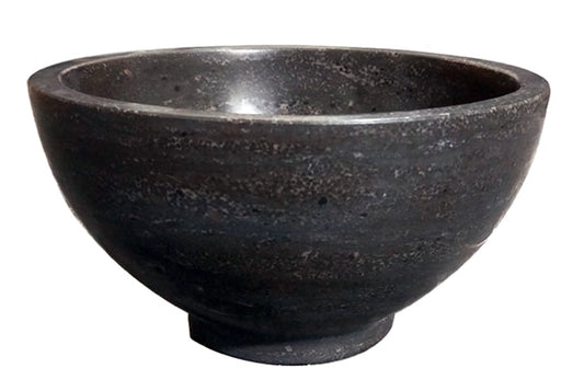 Raw waskom rond 20x11 cm hardsteen gezoet Wastafels -> Waskommen Sanitairluxe