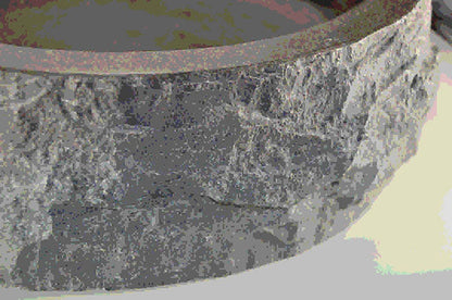 Raw waskom rond hamerslag 40x12 cm hardsteen gezoet Wastafels -> Waskommen Sanitairluxe