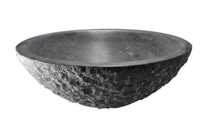 Raw waskom rond hamerslag 42x14 cm hardsteen gezoet Wastafels -> Waskommen Sanitairluxe