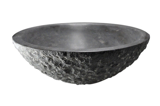 Raw waskom rond hamerslag 42x14 cm hardsteen gezoet Wastafels -> Waskommen Sanitairluxe