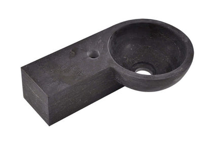 Blauwsteen Ronde Fontein Wiesbaden Links 40X23X10 Cm Wastafels Sanitairluxe