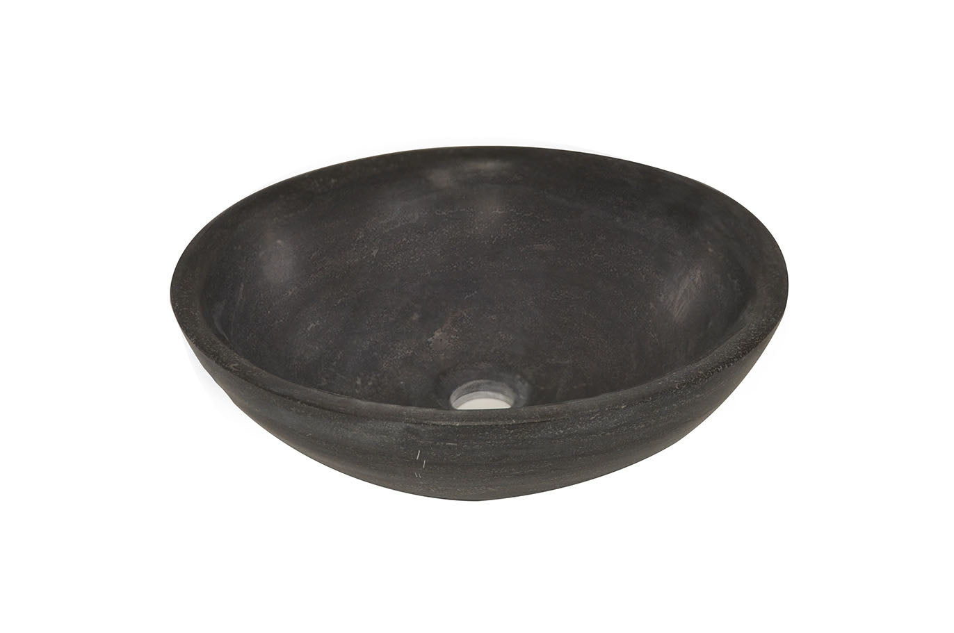 Raw waskom rond 40x14 cm hardsteen gezoet Wastafels -> Waskommen Sanitairluxe
