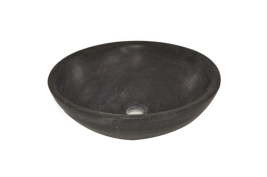 Raw waskom rond 40x14 cm hardsteen gezoet Wastafels -> Waskommen Sanitairluxe