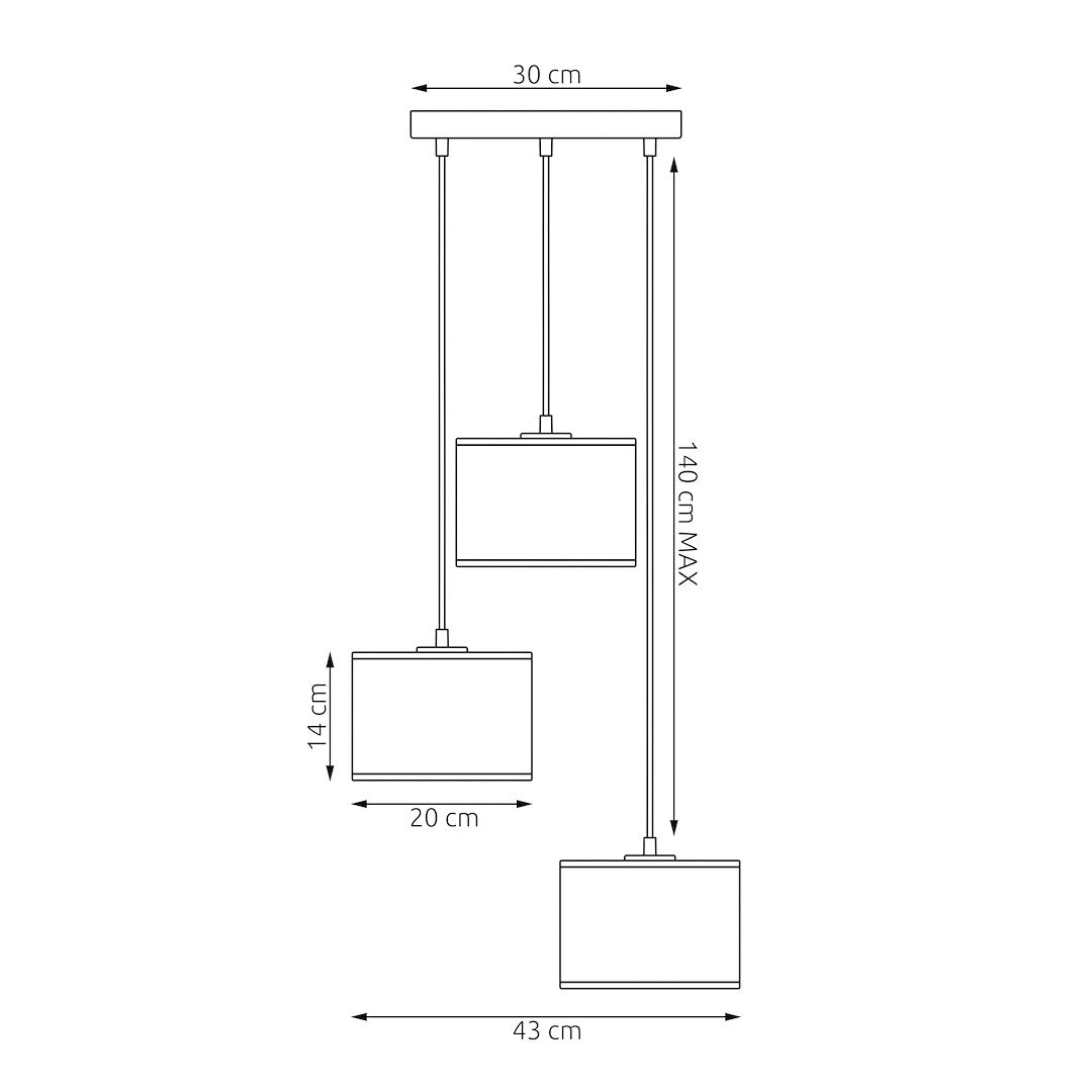 HANGLAMP LUX 3 ZWART PREMIUM