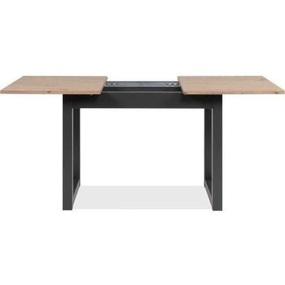 DENVER Denver 80B uitschuifbare tafel - 120-160 x 75 x 80 cm - Artisan eiken / antraciet decor - 1 verlengstuk van 40 cm inbegrepen - 8 personen -