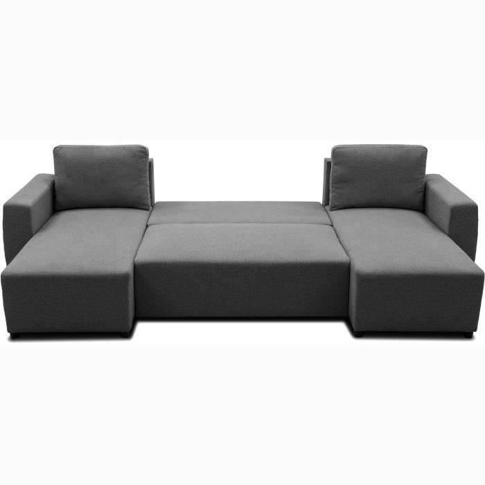 CASAPY PHARELL 5/6-zits panoramische hoekbank - Antraciet stof - Opbergdoos - L297 x D155 x H71/85 cm - Furniture > Benches