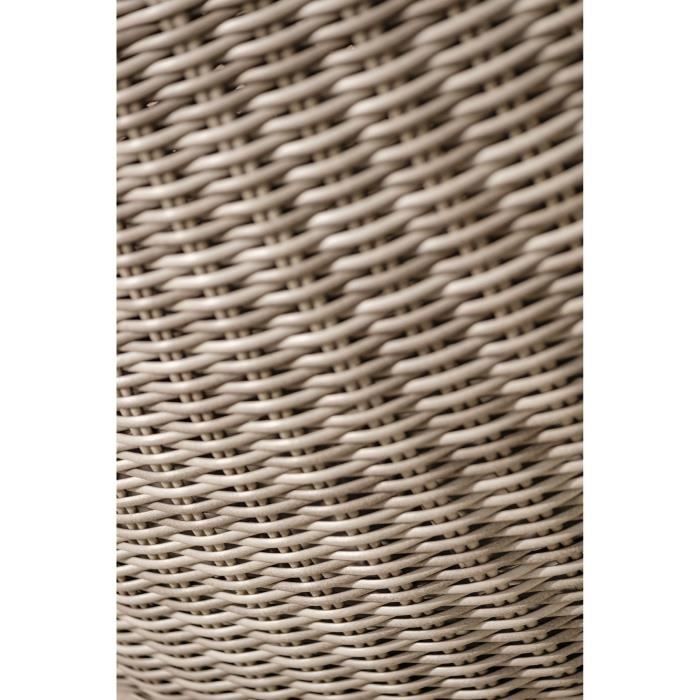 DCB GARDEN Lage tuinset - Grijs - Luxe half rond gevlochten hars - DCB GARDEN - 5 zitplaatsen - ISA -