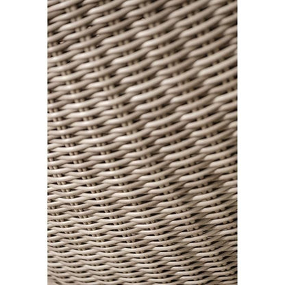 DCB GARDEN Lage tuinset - Grijs - Luxe half rond gevlochten hars - DCB GARDEN - 5 zitplaatsen - ISA -