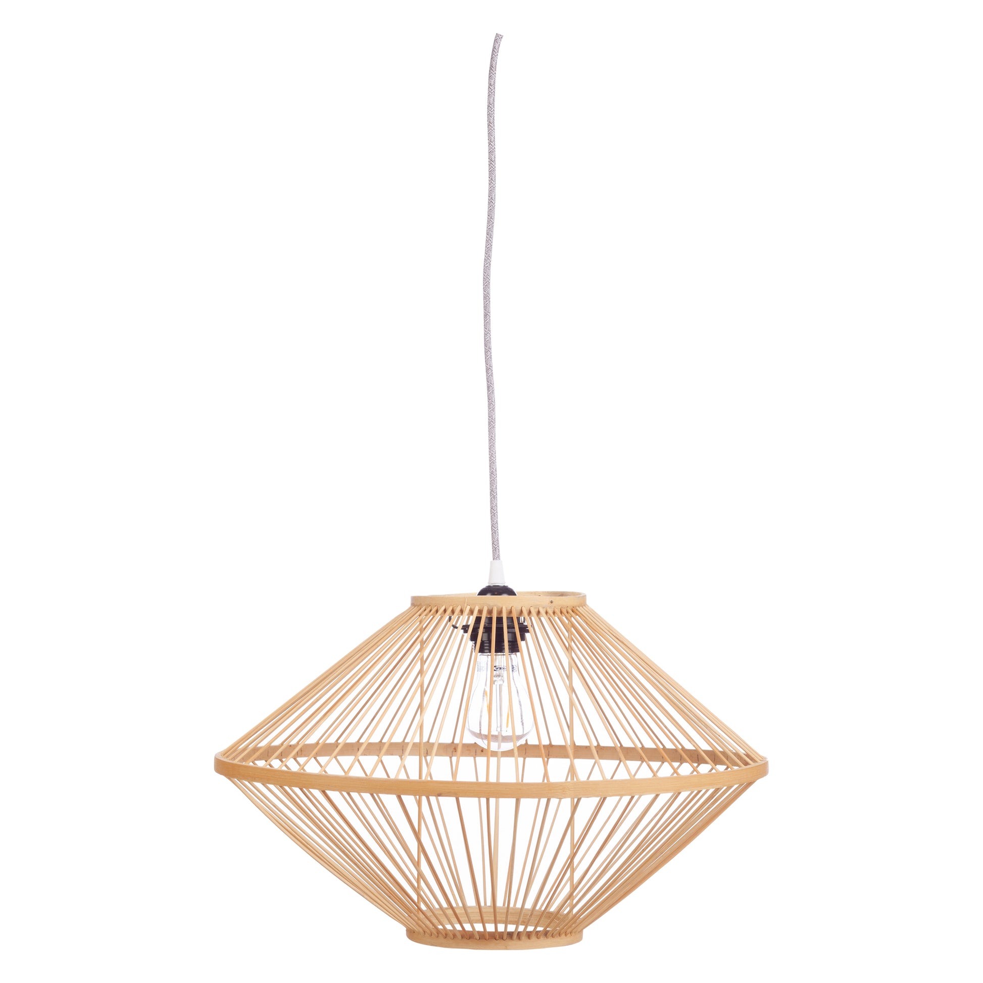 Ufo hanglamp bamboe naturel Ø45cm H28cm - Daza-living
