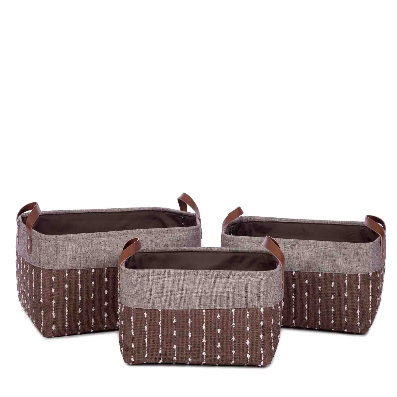 KidsDepot Enno, mand bruin set van 3 stuks - Animals & Pet Supplies > Pet Supplies > Pet Beds > Baskets
