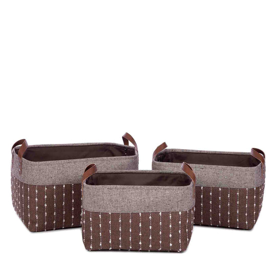 KidsDepot Enno, mand bruin set van 3 stuks - Animals & Pet Supplies > Pet Supplies > Pet Beds > Baskets