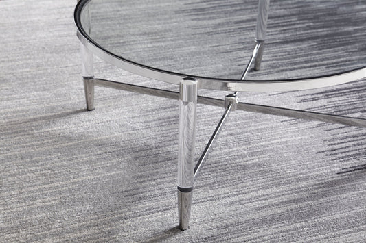 Modus Furniture International Marilyn Glas, Acryl en Gepolijst Roestvrijstalen Salontafel -