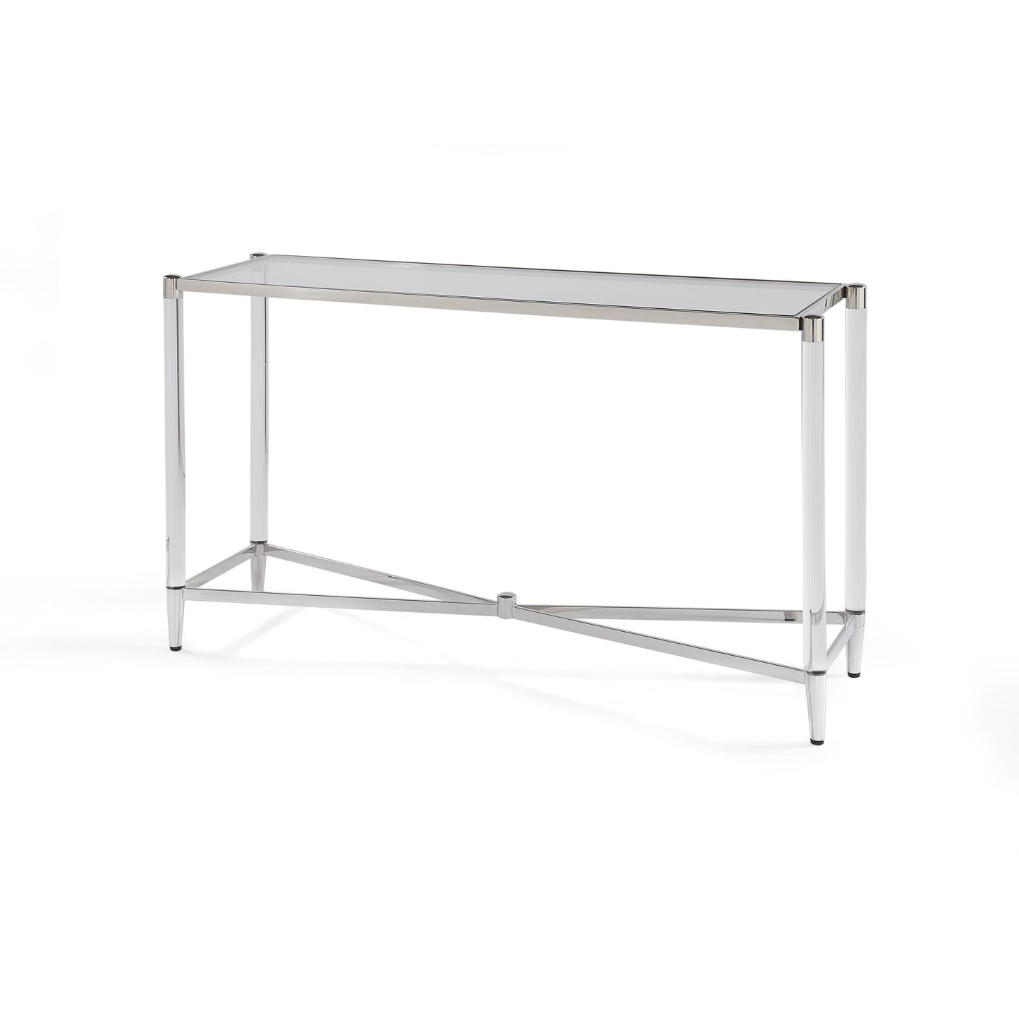 Modus Furniture International Marilyn Glas, Acryl en gepolijst roestvrijstalen console tafel -